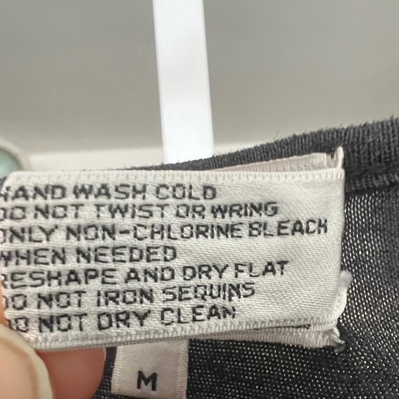 VTG Western Connection Embroidered Top Gray SZ M Beaded Retro Boho Hipster - Picture 11 of 11